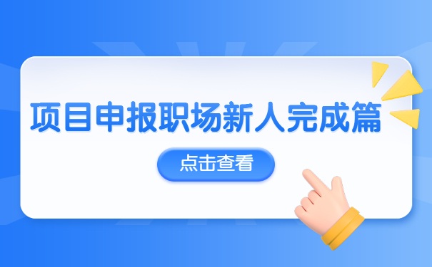 項(xiàng)目咨詢職場新人完成篇-申報(bào)書審核再審核
