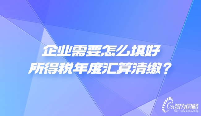企業(yè)需要怎么填好所得稅年度匯算清繳？